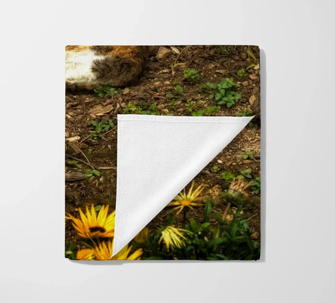 Gatto che dorme telo mare da Curious Collections by Marielle Leenders