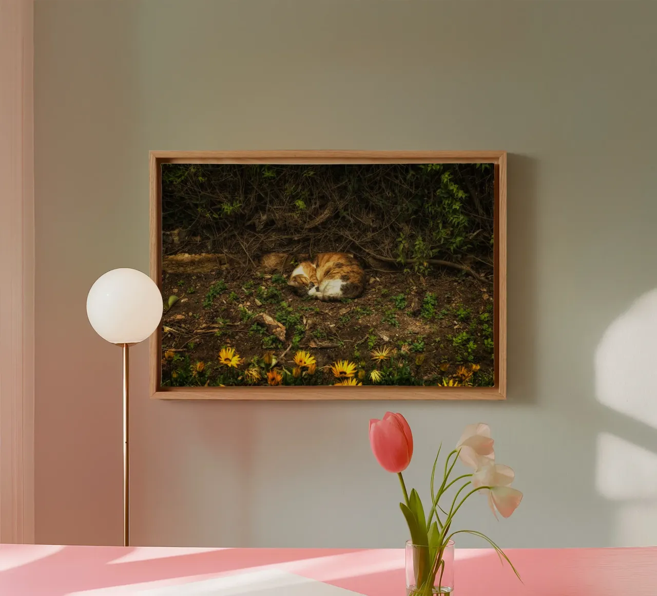 Gatto che dorme tela da Curious Collections by Marielle Leenders