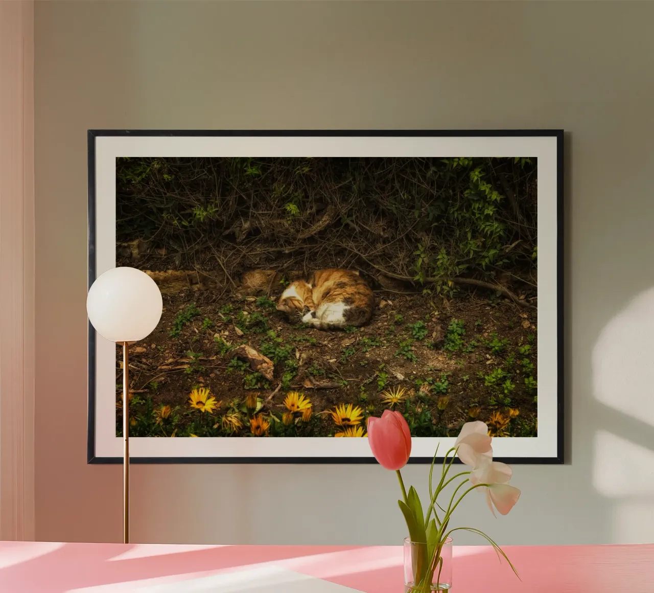 Sleeping Cat poster by Curious Collections by Marielle Leenders