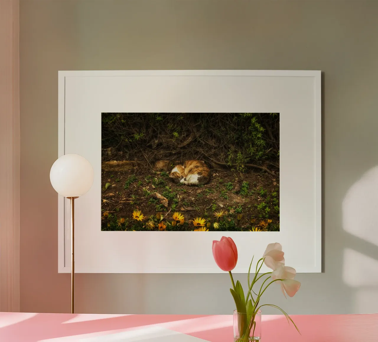Sleeping Cat poster by Curious Collections by Marielle Leenders