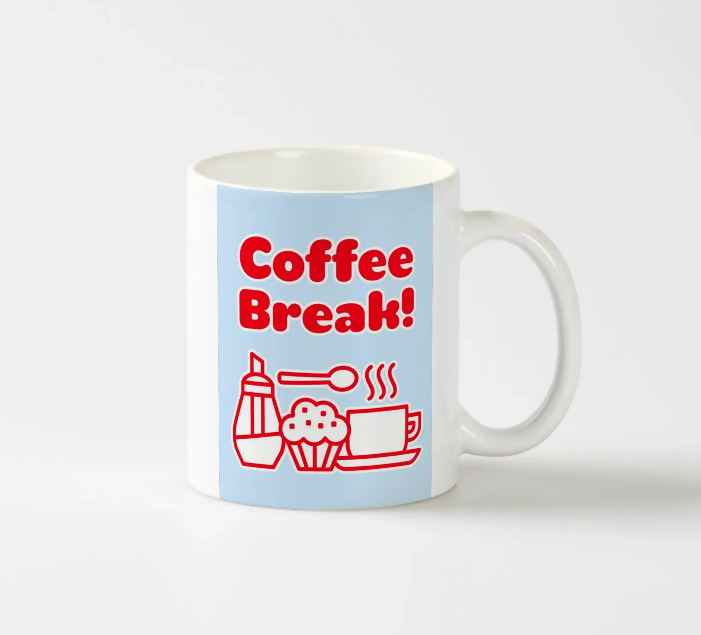 coffee break ceramic mug by Elfath