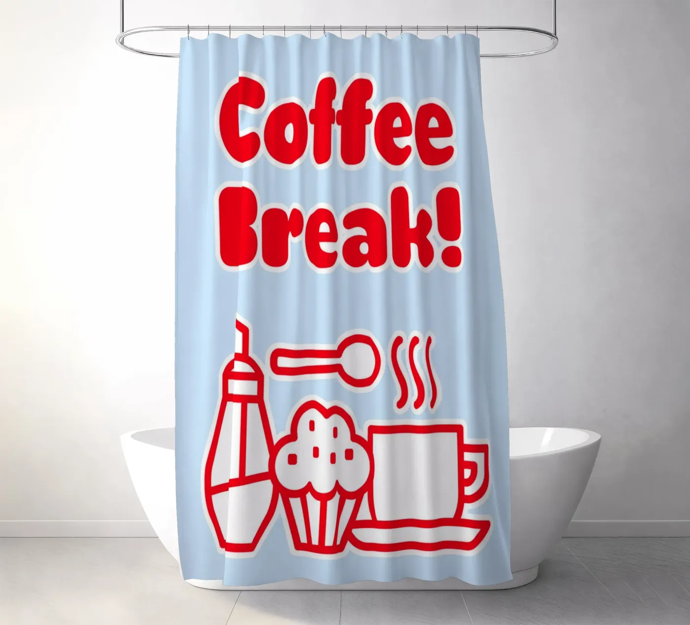 Kaffeepause Duschvorhang von Elfath