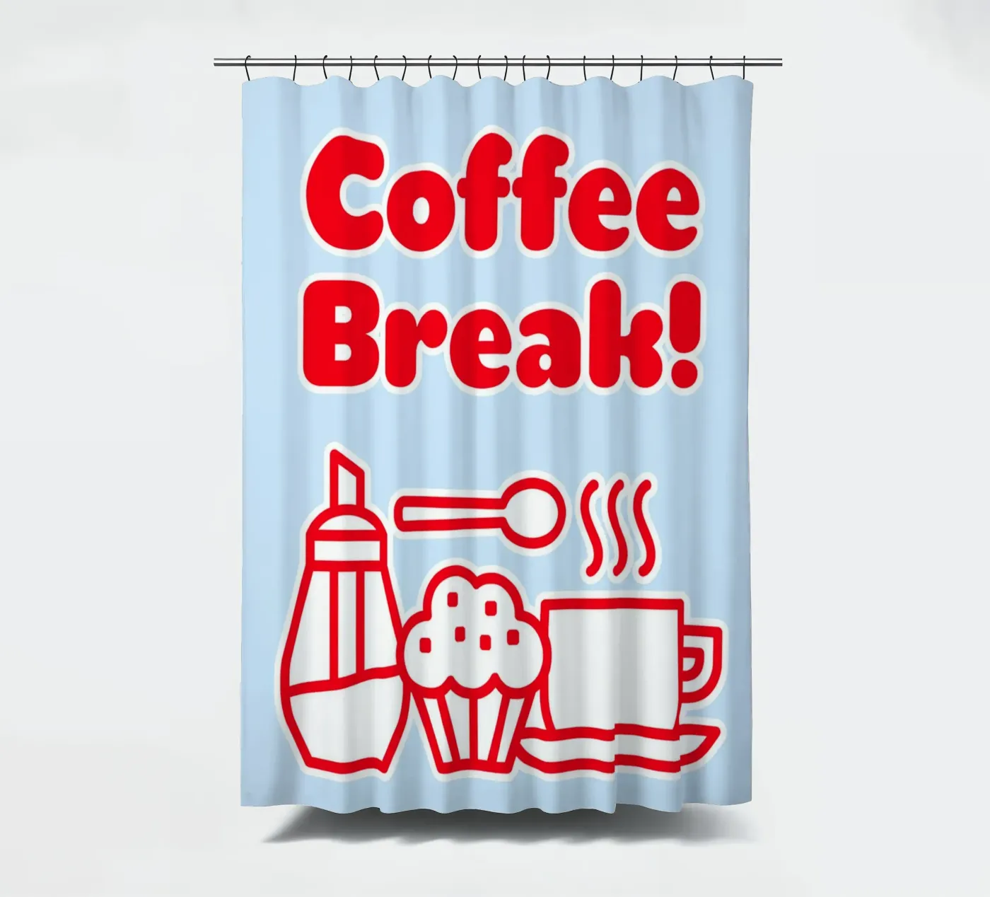 Kaffeepause Duschvorhang von Elfath