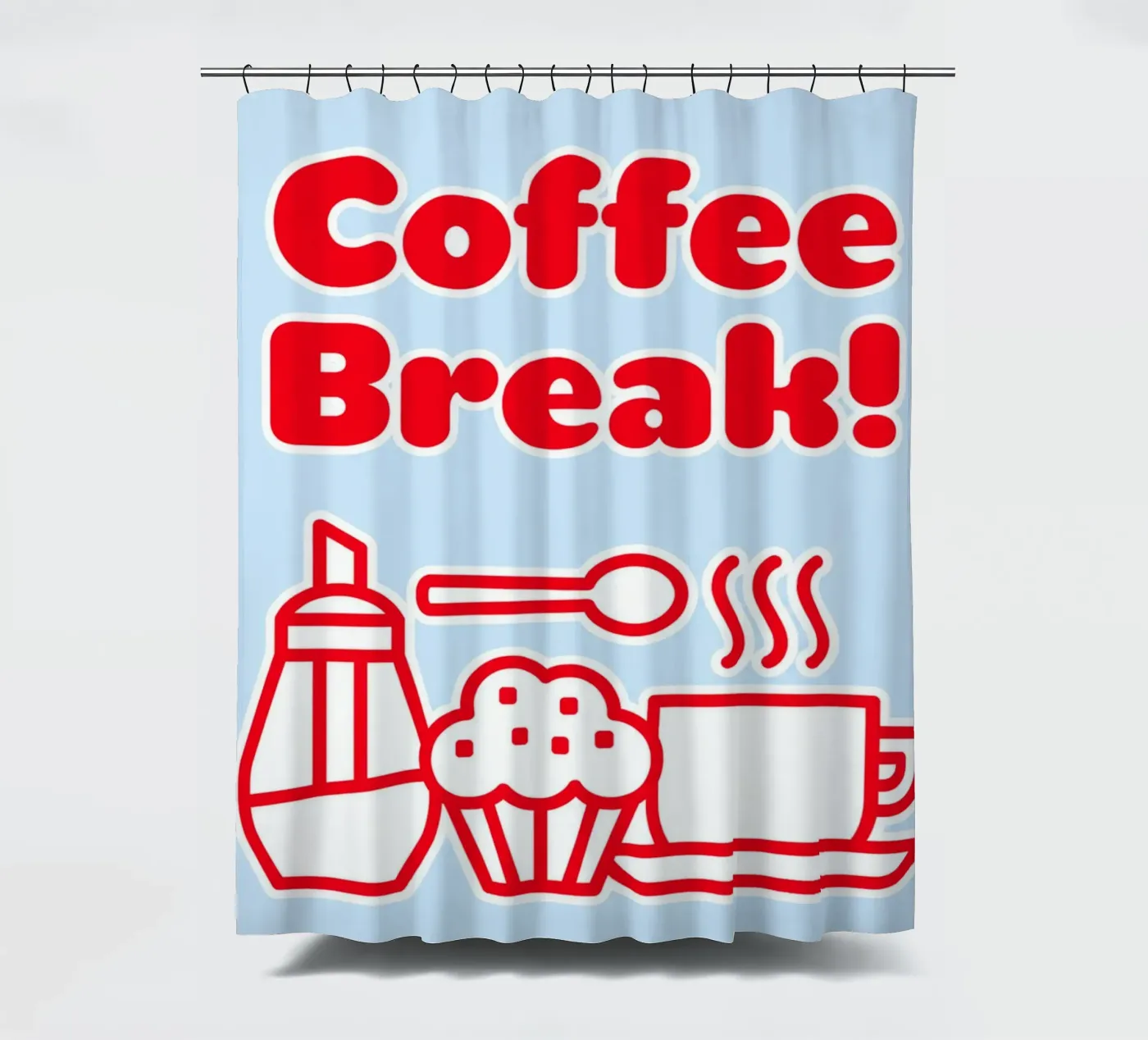 Kaffeepause Duschvorhang von Elfath