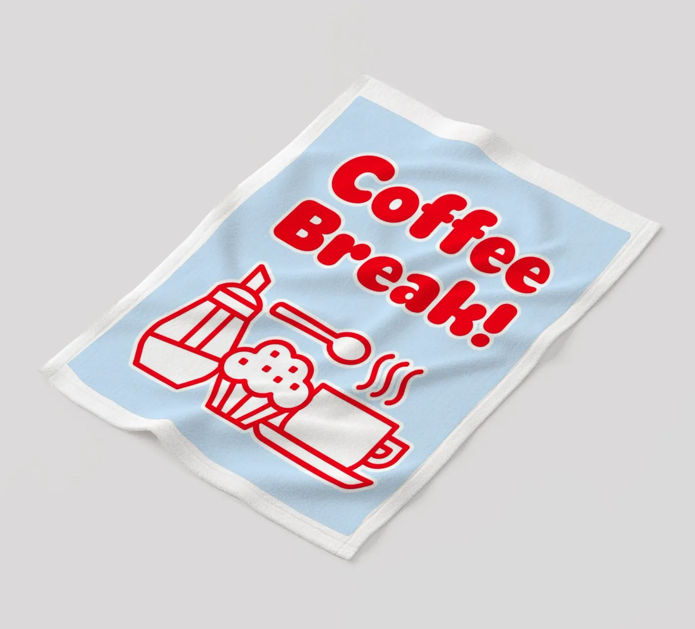 Kaffeepause Fleecedecke von Elfath