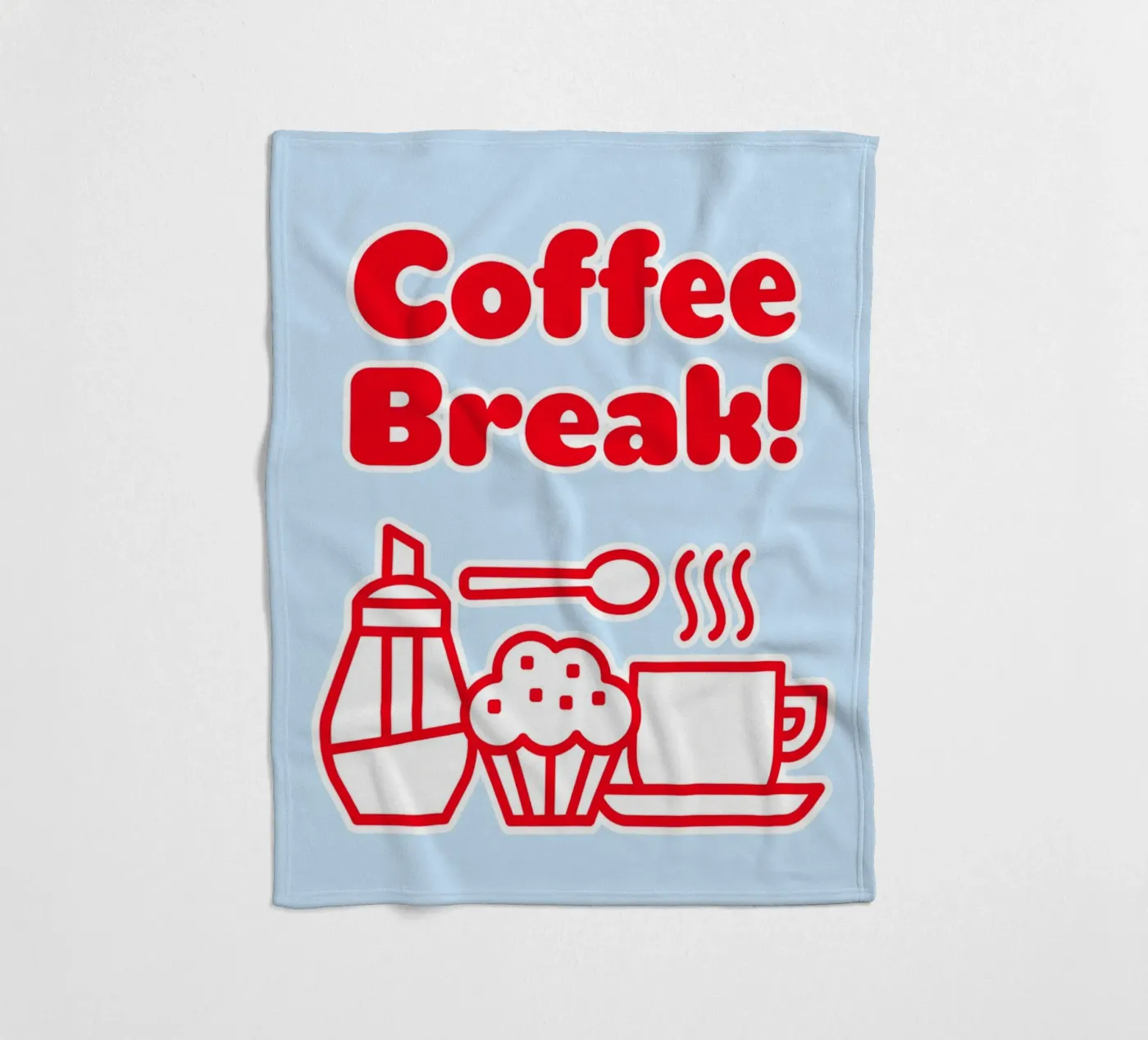 Kaffeepause Fleecedecke von Elfath
