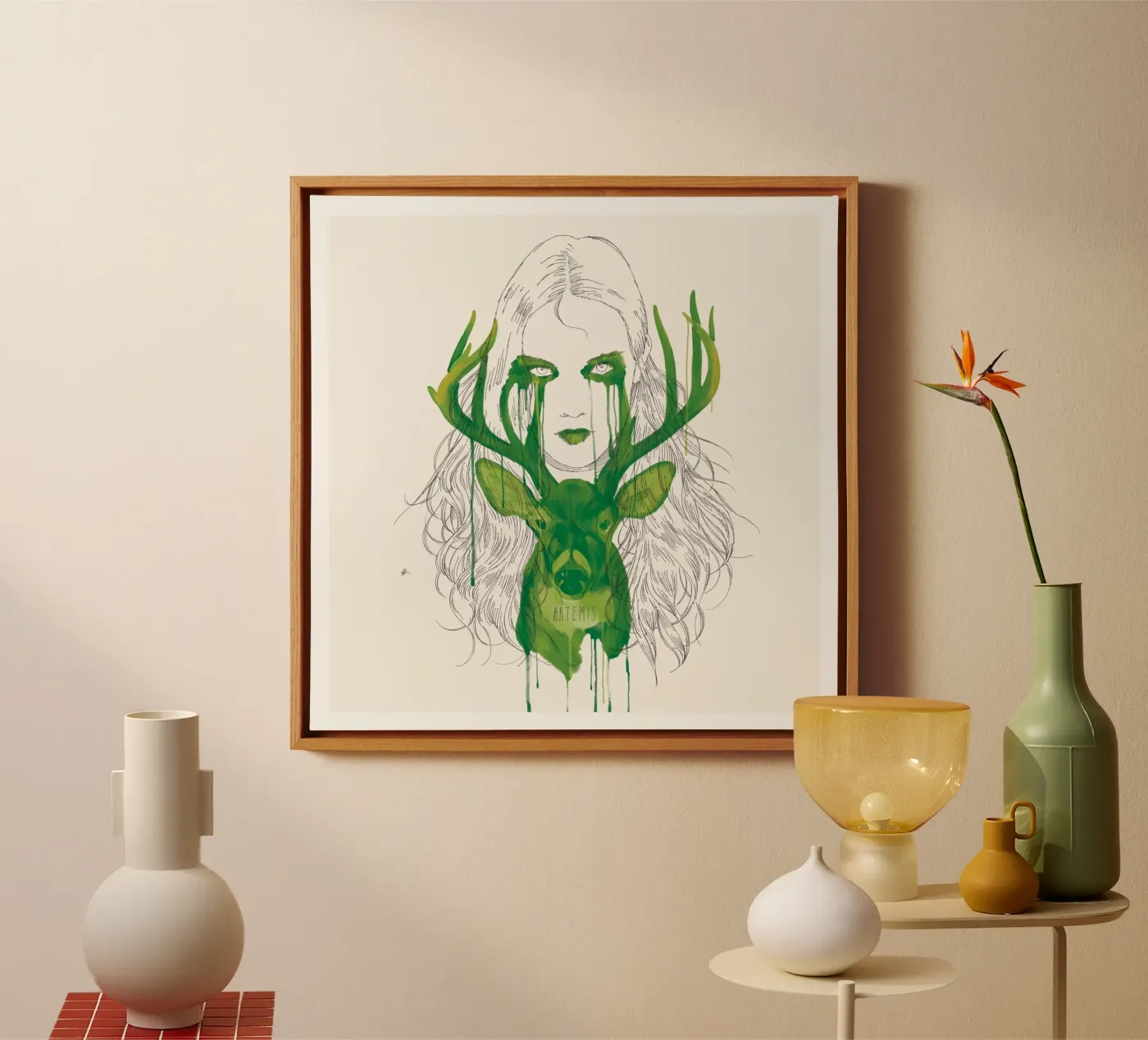 Artemis canvas van Manuel Rebollo