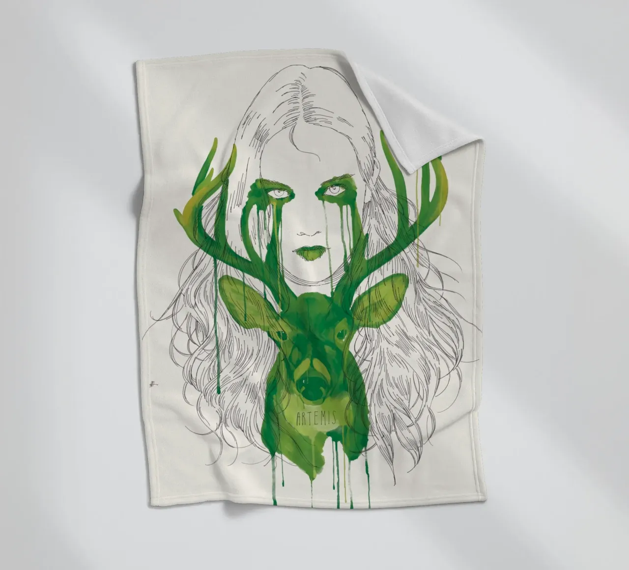Artemis fleece blanket by Manuel Rebollo