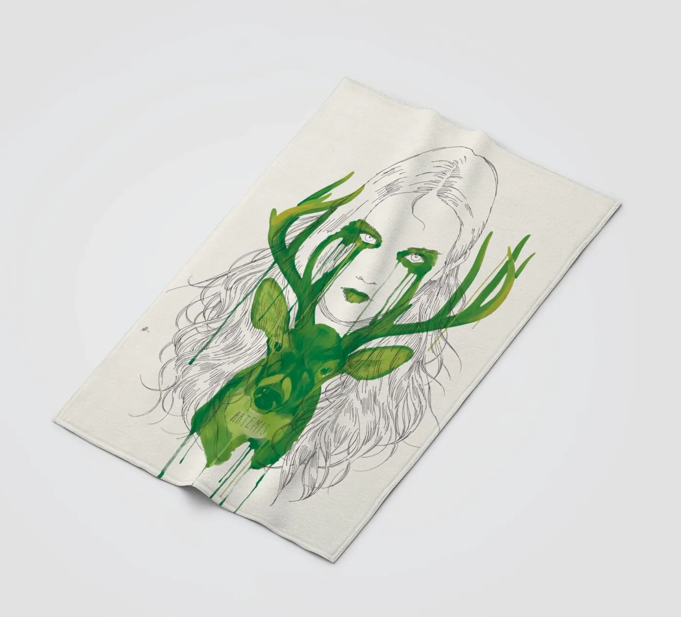 Artemis fleece blanket by Manuel Rebollo
