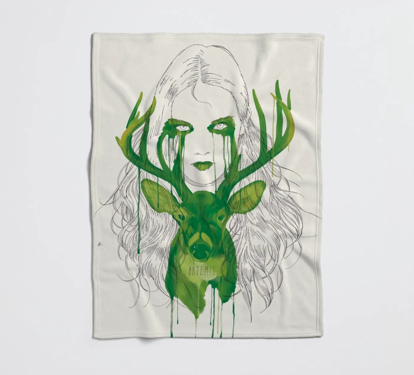 Artemis fleece blanket by Manuel Rebollo