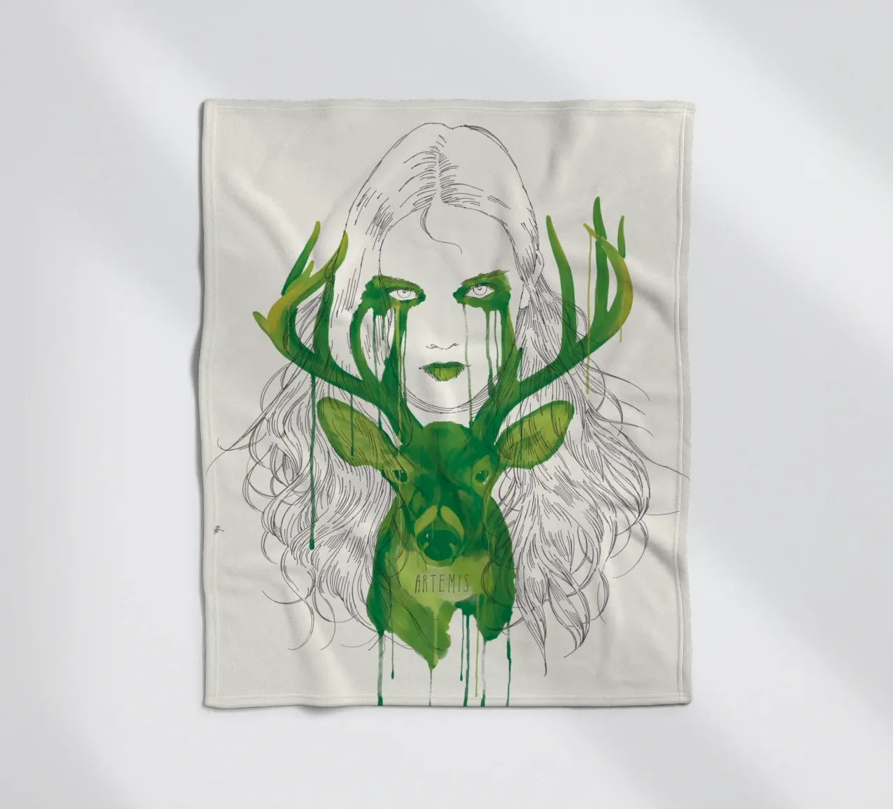Artemis fleece blanket by Manuel Rebollo