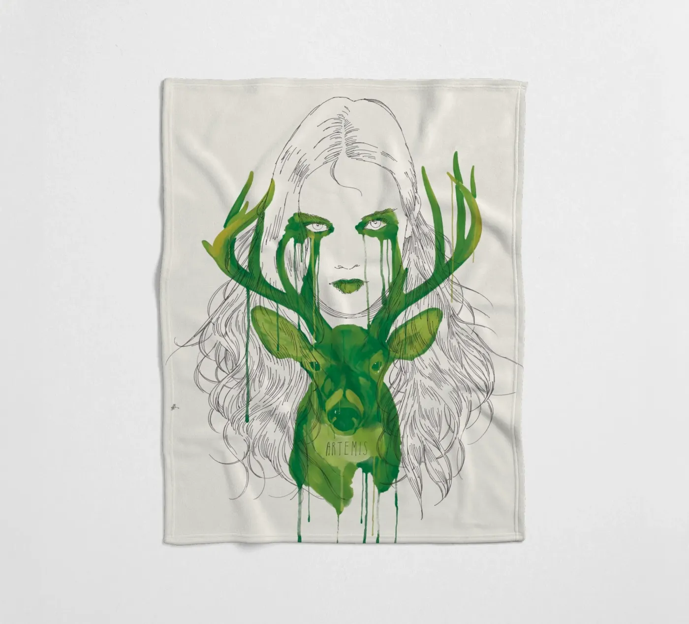 Artemis fleece blanket by Manuel Rebollo