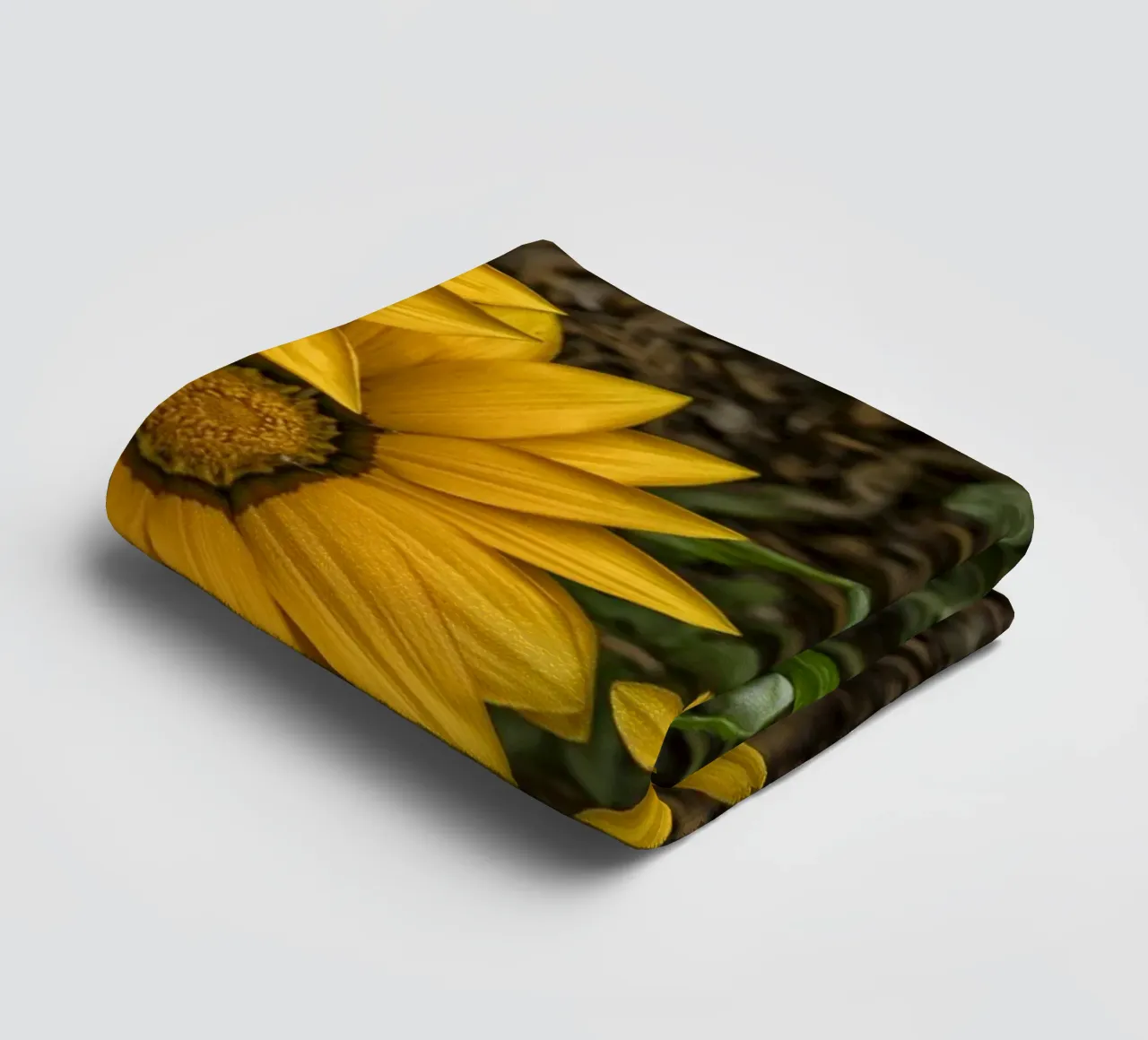 Golden flowers towel by Curious Collections by Marielle Leenders
