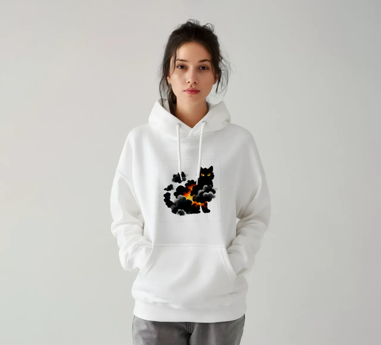 Gatto felpa con cappuccio da ARTOMATIC