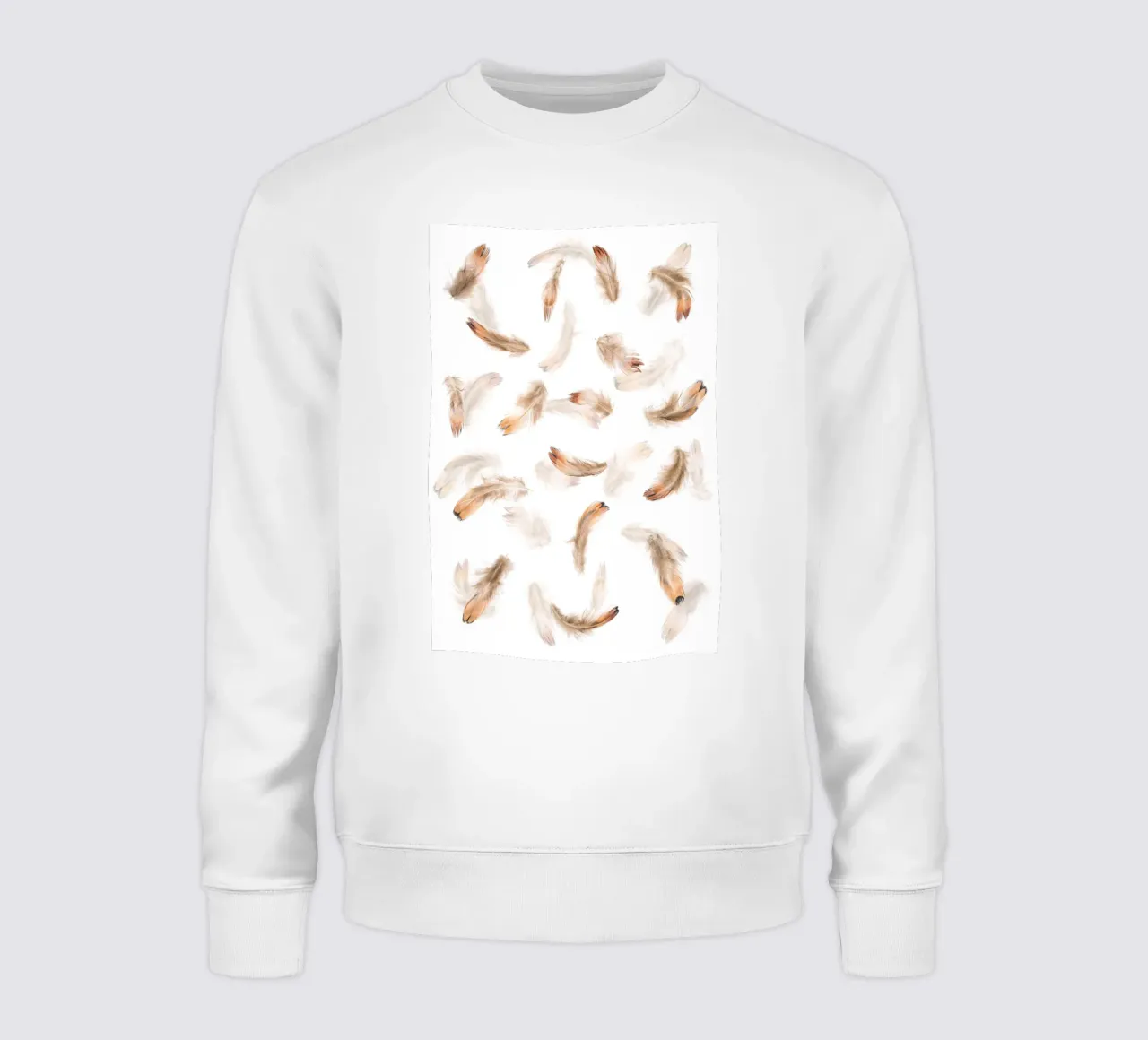 Delicate Pink Feathers sweatshirt by Curious Collections by Marielle Leenders