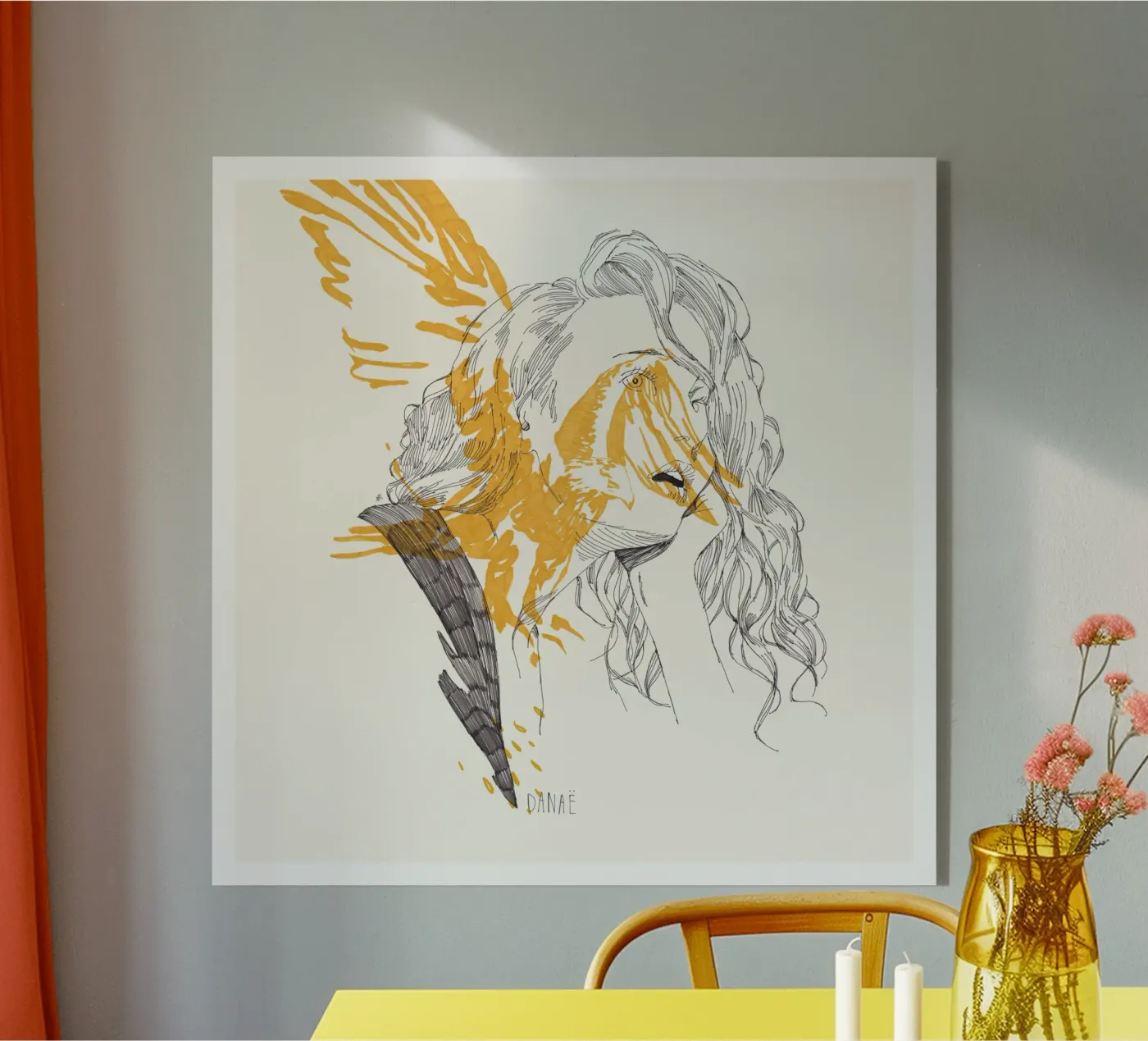 Danaë Acryl-Glas von Manuel Rebollo