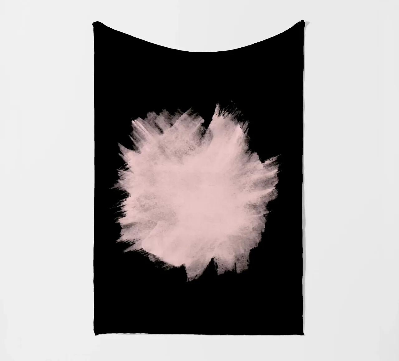 Pink Stain On Black coperta in pile da cafelab