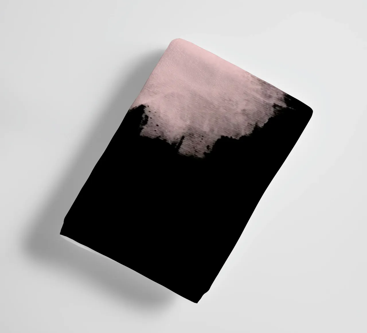 Pink Stain On Black towel by cafelab