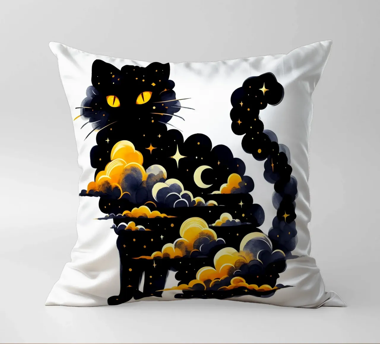 Cloudy Cat decorative cushion by ARTOMATIC