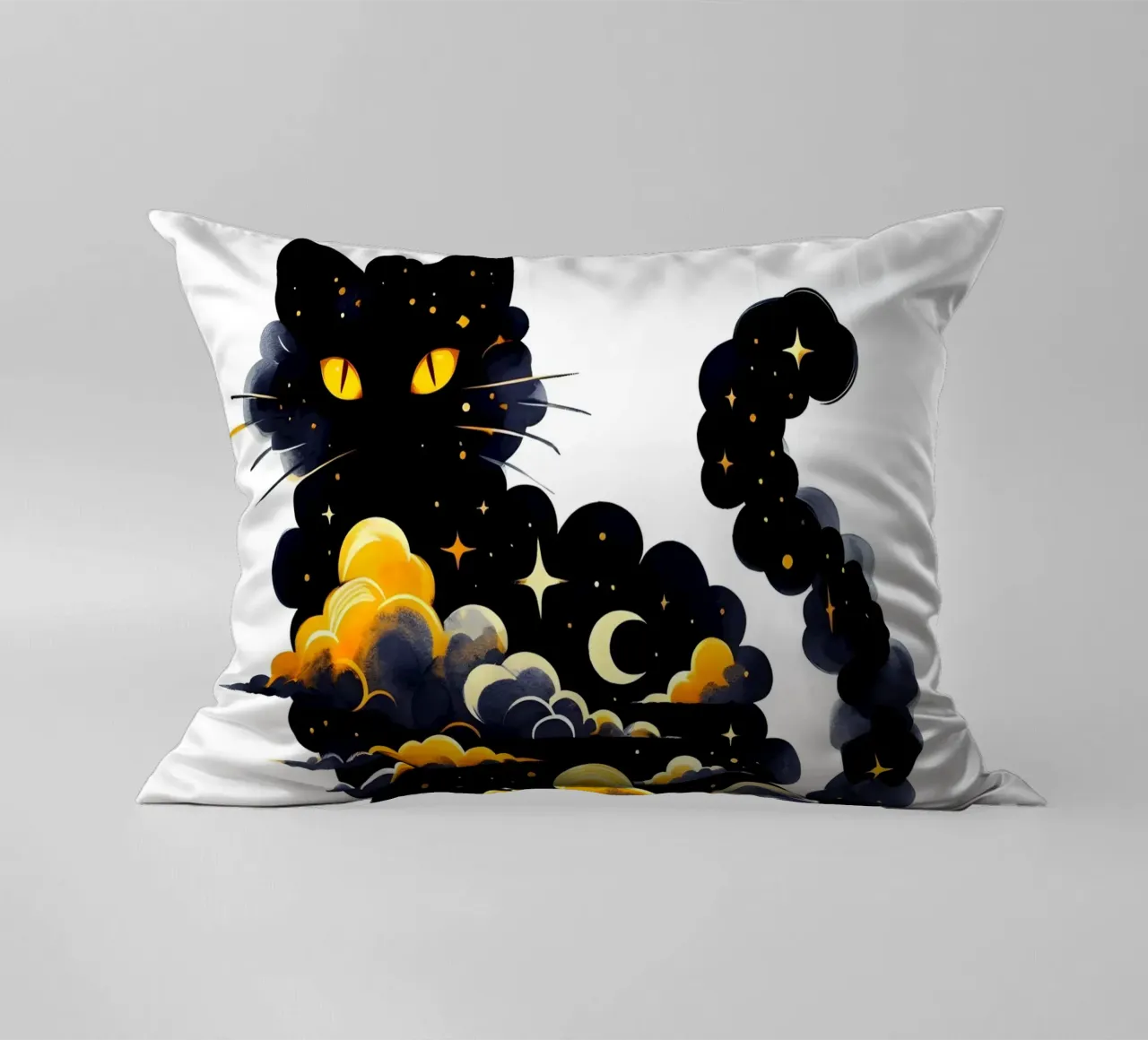 Cloudy Cat decorative cushion by ARTOMATIC