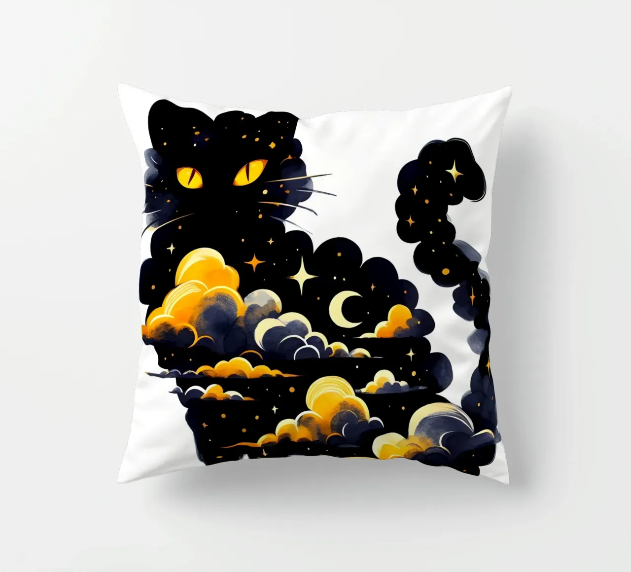 Cloudy Cat decorative cushion by ARTOMATIC