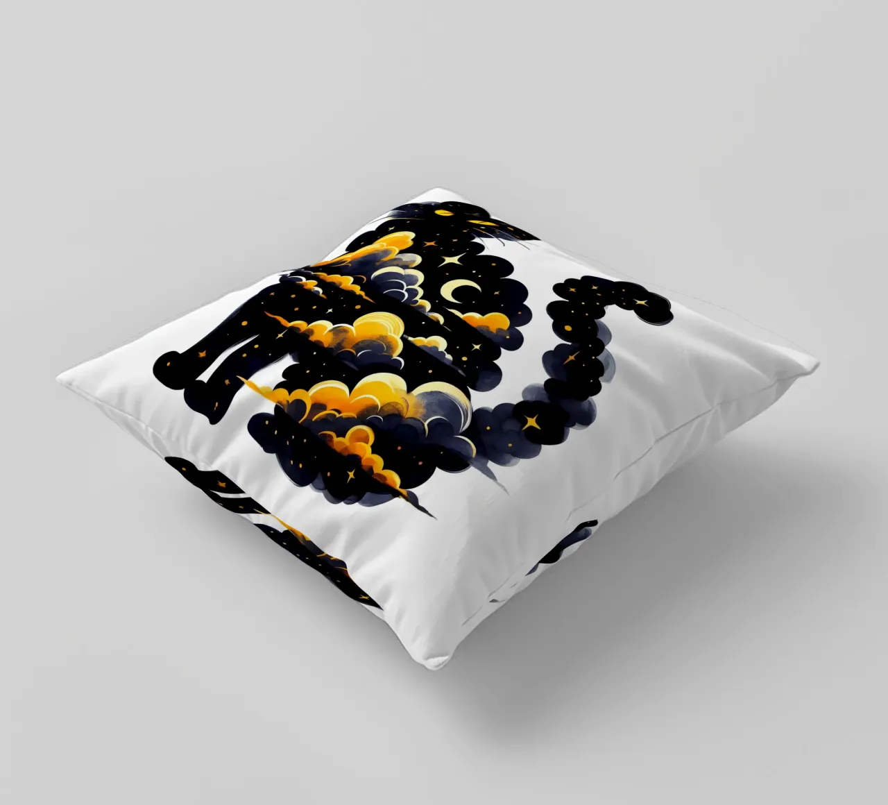 Cloudy Cat decorative cushion by ARTOMATIC