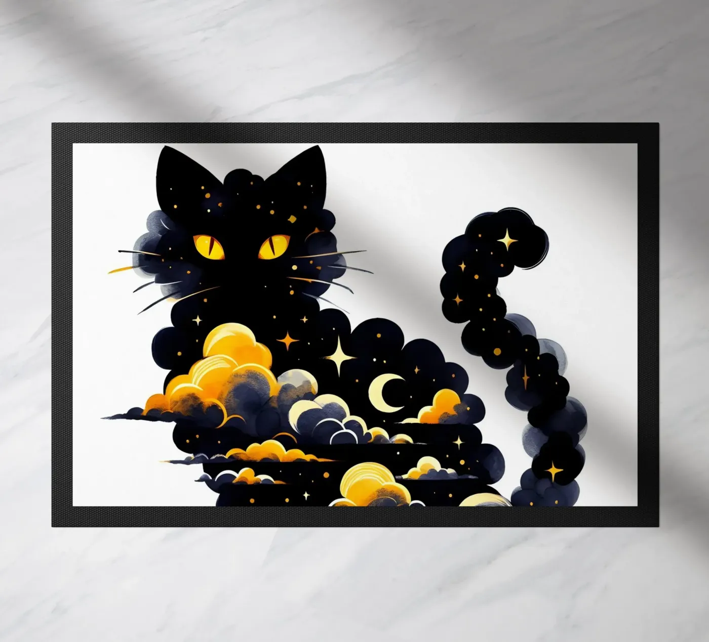 Cloudy Cat doormat by ARTOMATIC