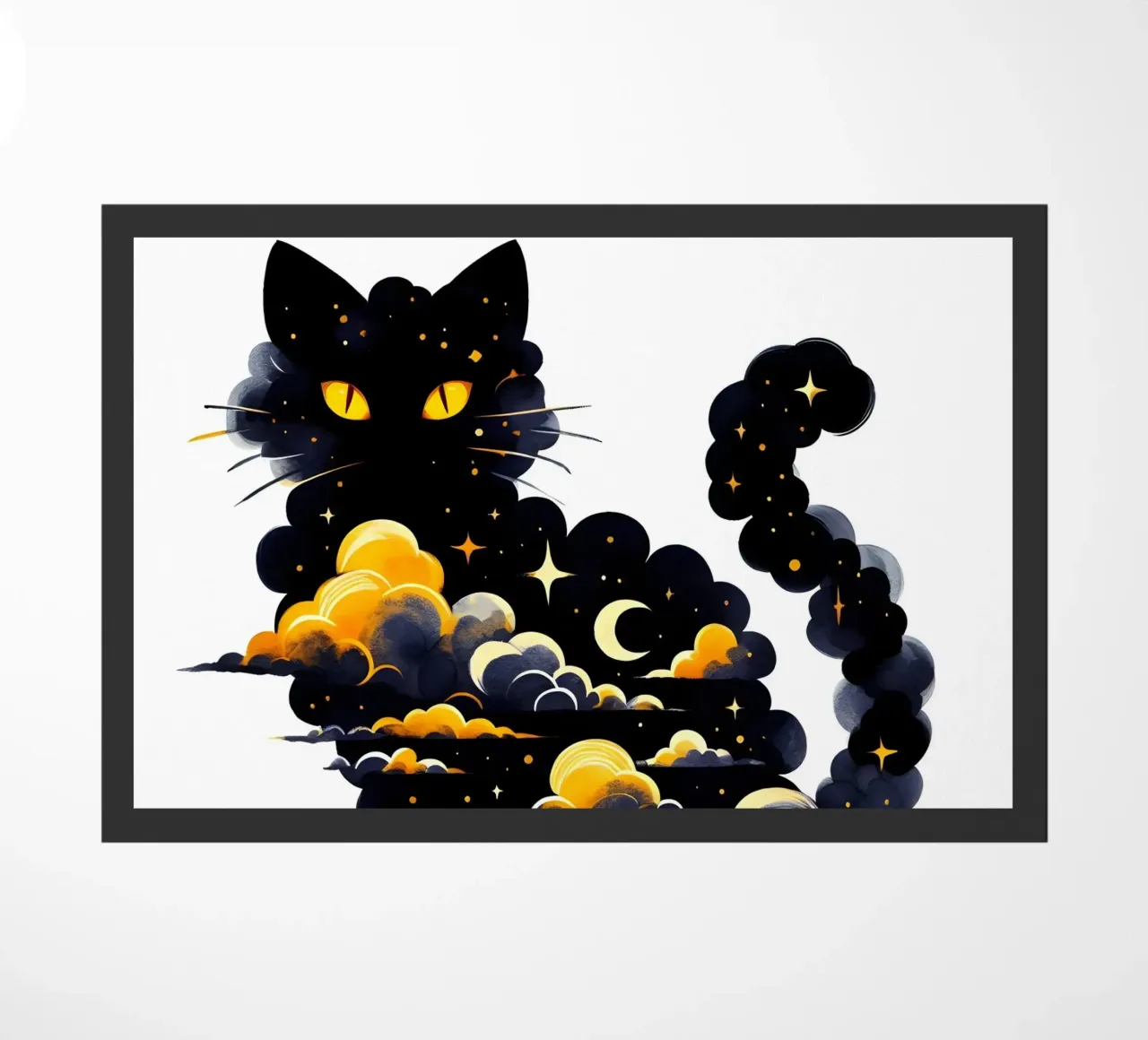 Cloudy Cat doormat by ARTOMATIC