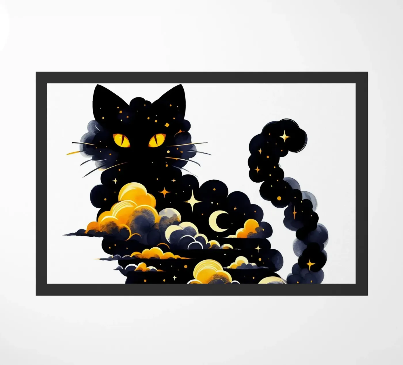 Cloudy Cat doormat by ARTOMATIC