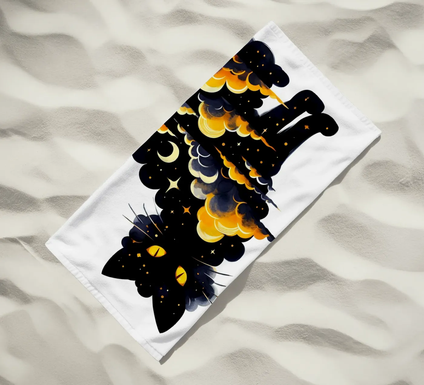 Gatto nuvoloso telo mare da ARTOMATIC