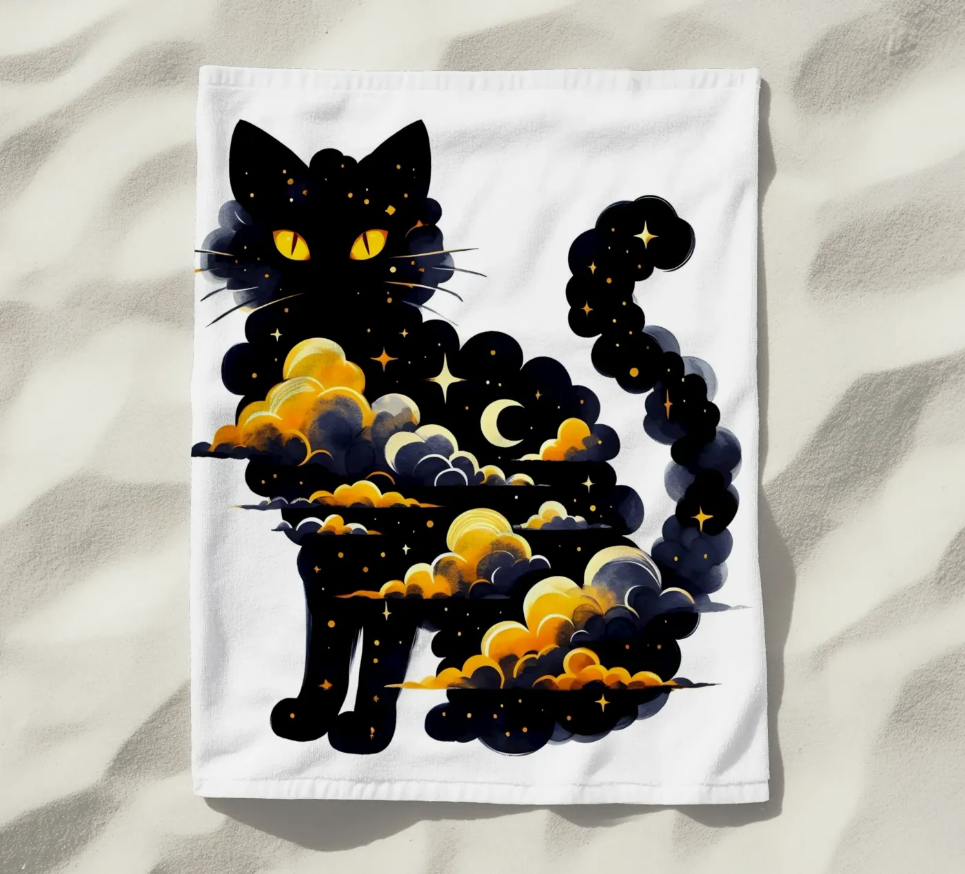 Gatto nuvoloso telo mare da ARTOMATIC