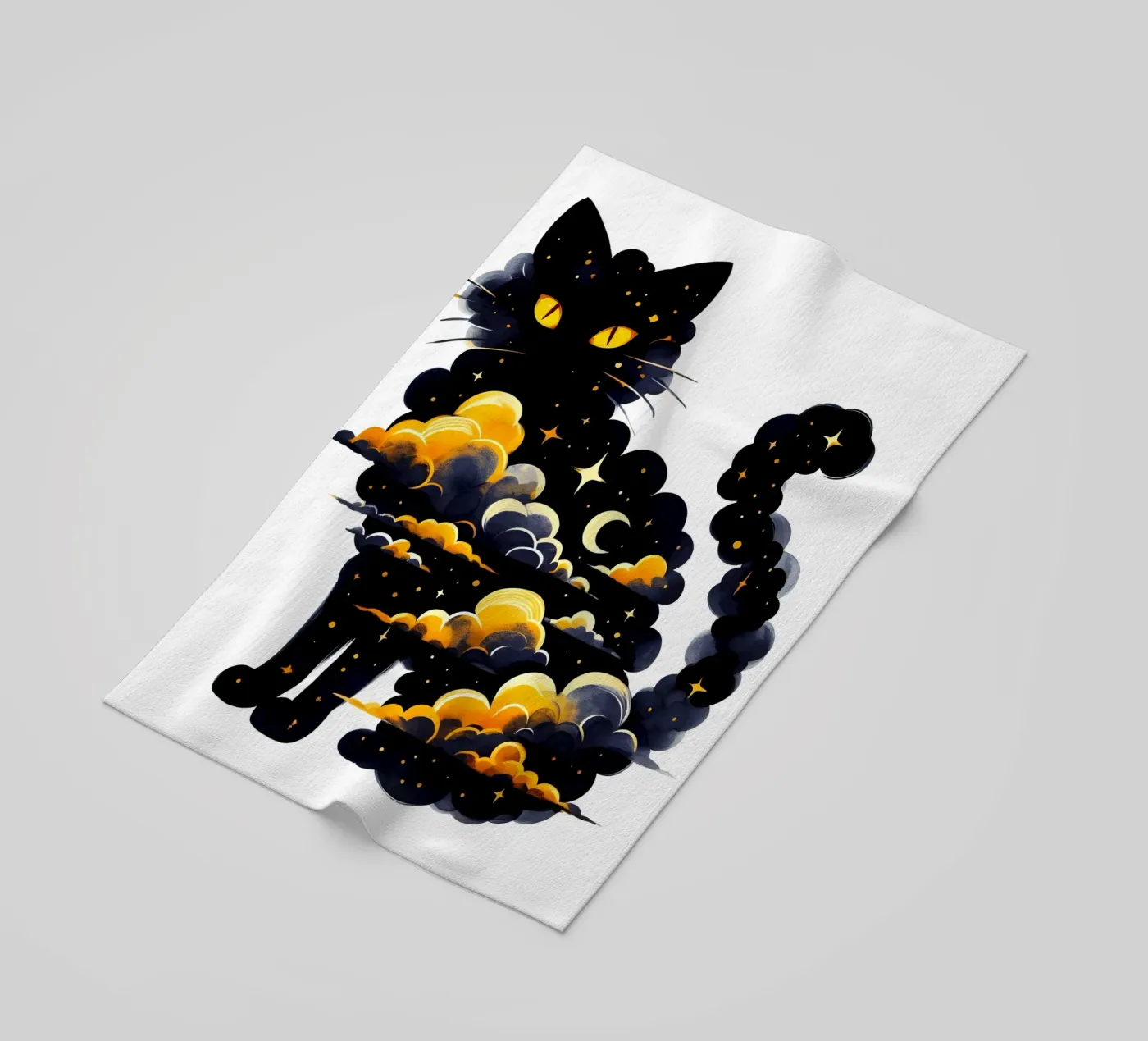 Gatto nuvoloso telo mare da ARTOMATIC