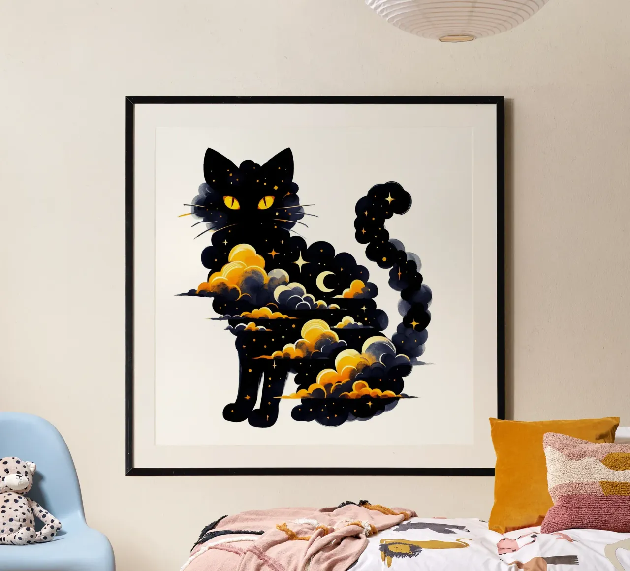 Cloudy Cat poster by ARTOMATIC