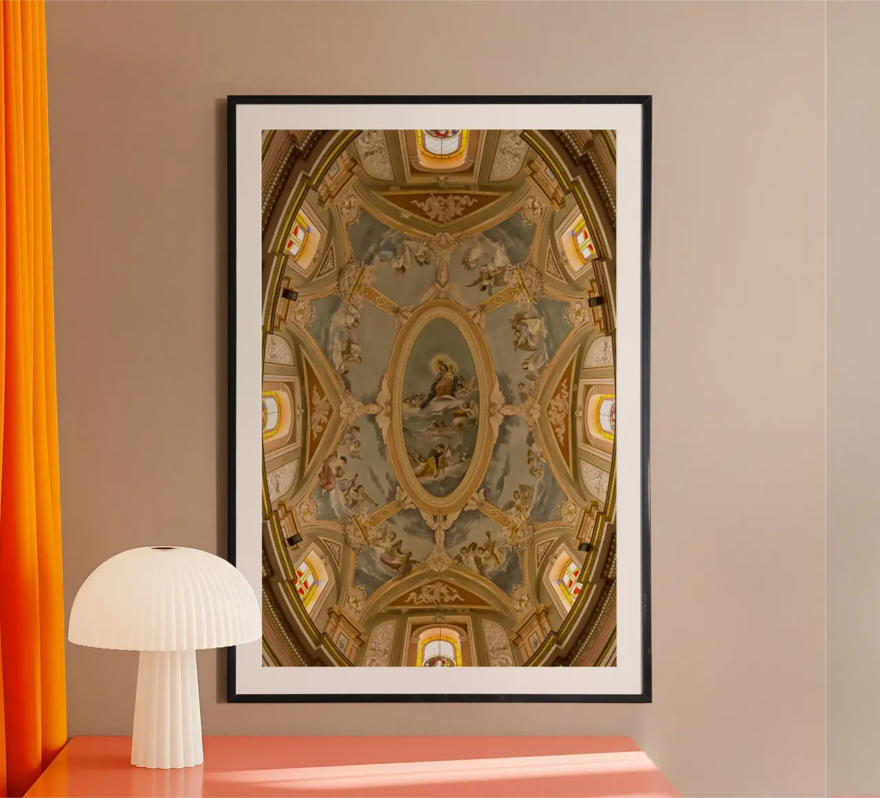 Cupola di una chiesa con affreschi antichi carta hahnemühle da Curious Collections by Marielle Leenders