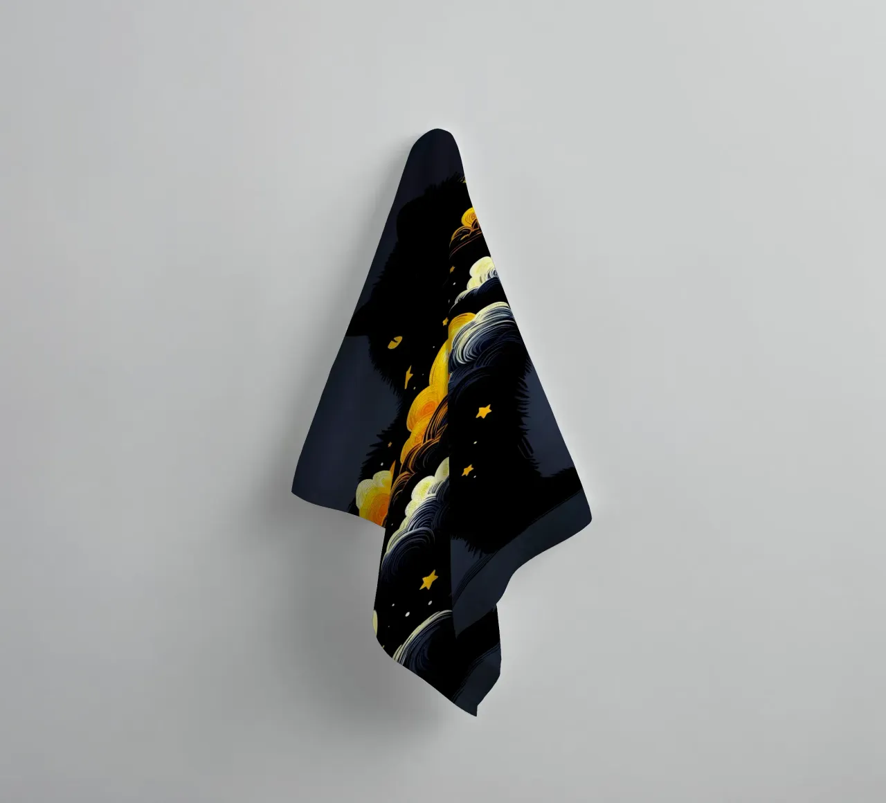 Mystical Cat towel by ARTOMATIC