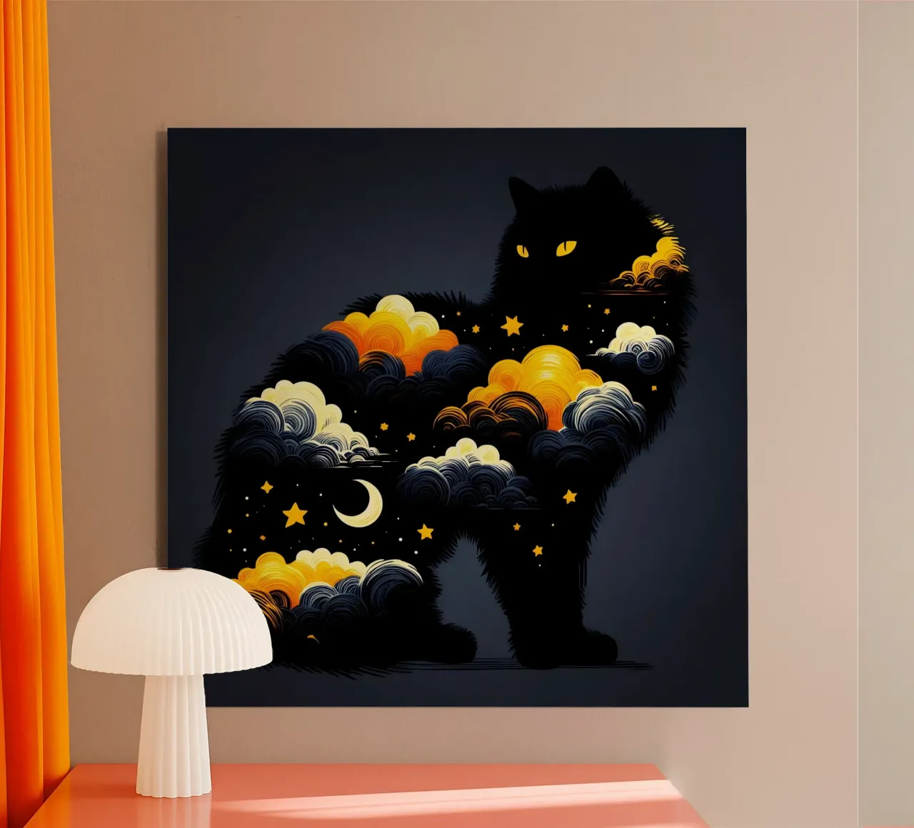 Gatto mistico alluminio dibond da ARTOMATIC