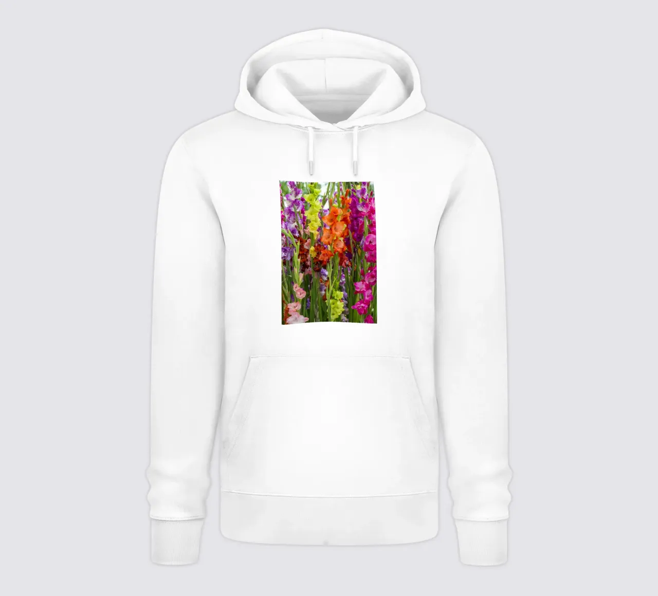 Fioriture vibranti di gladioli felpa con cappuccio da Curious Collections by Marielle Leenders