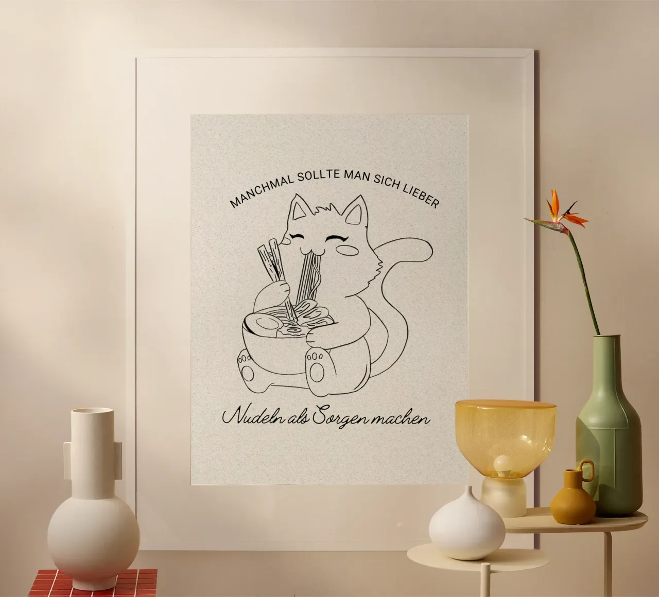 MOLTE VOLTE SI DEVE AMARE la pasta piuttosto che preoccuparsi - K poster da ArtDesign by KBK