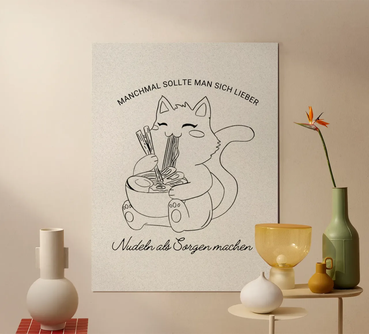 MOLTE VOLTE SI DEVE AMARE la pasta piuttosto che preoccuparsi - K poster da ArtDesign by KBK
