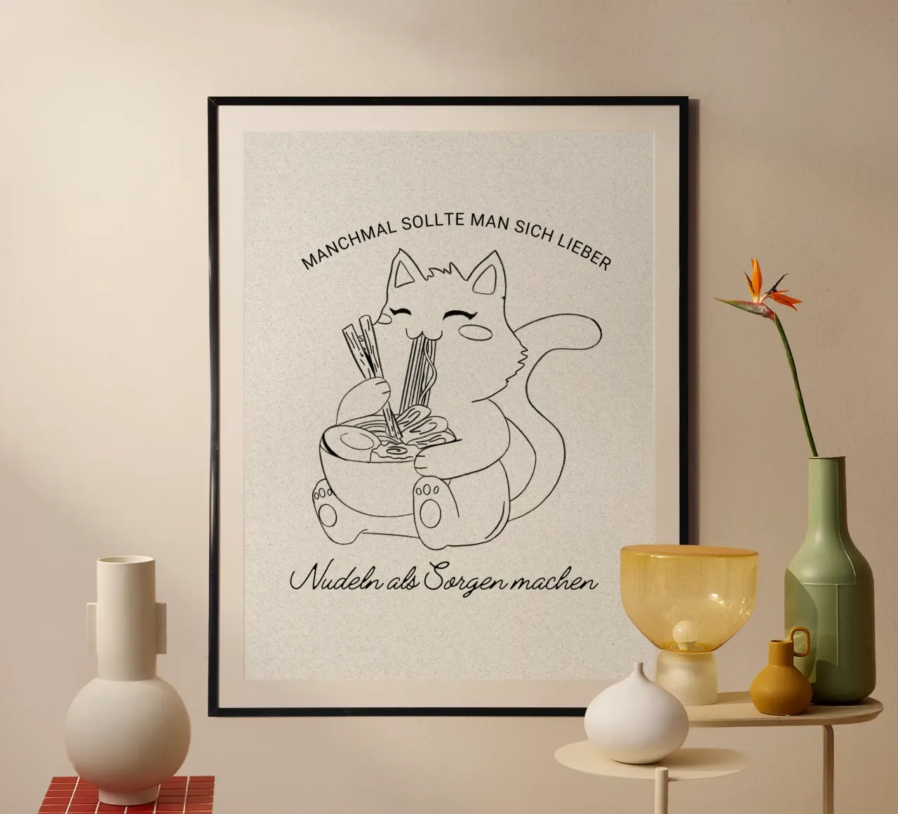 MOLTE VOLTE SI DEVE AMARE la pasta piuttosto che preoccuparsi - K poster da ArtDesign by KBK