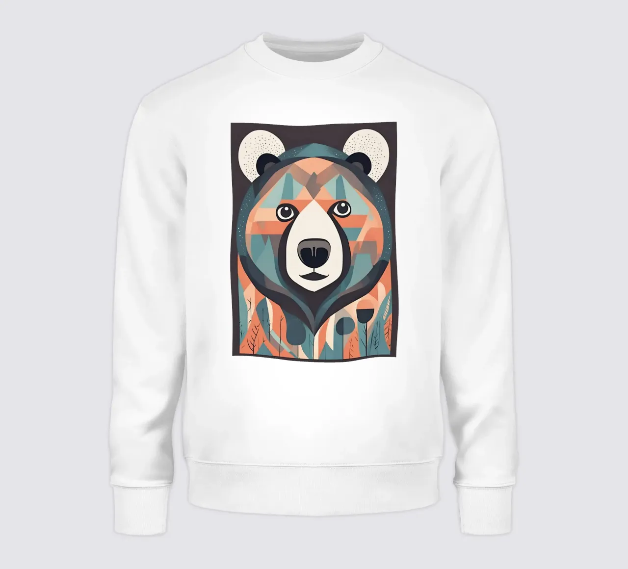 "Grizzly geometrico" felpa da DesignArt