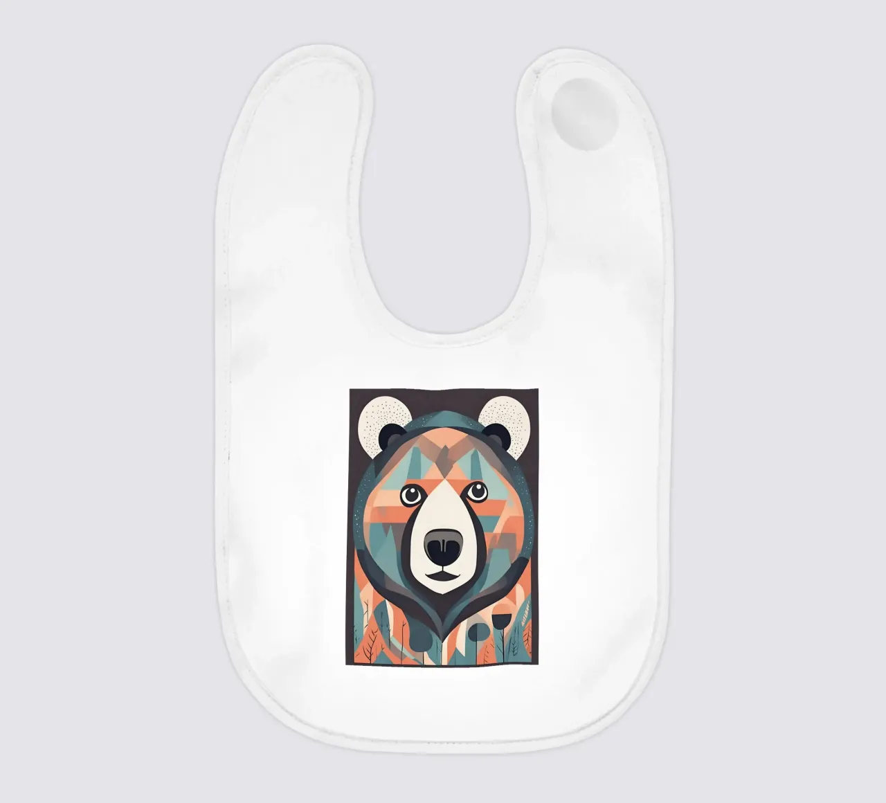 "Grizzly geometrico" bavaglino da DesignArt