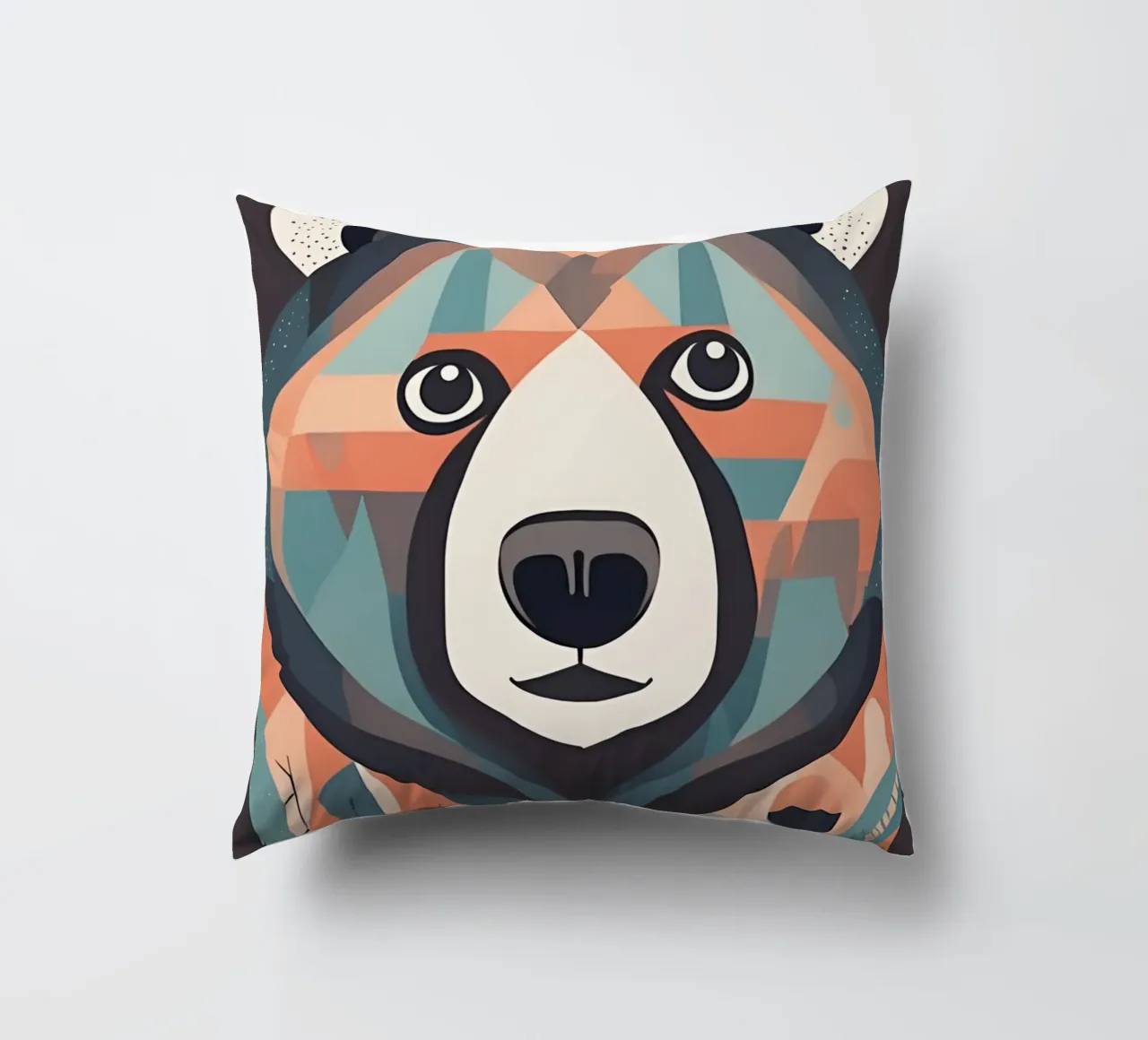 "Grizzly geometrico" cuscino da DesignArt
