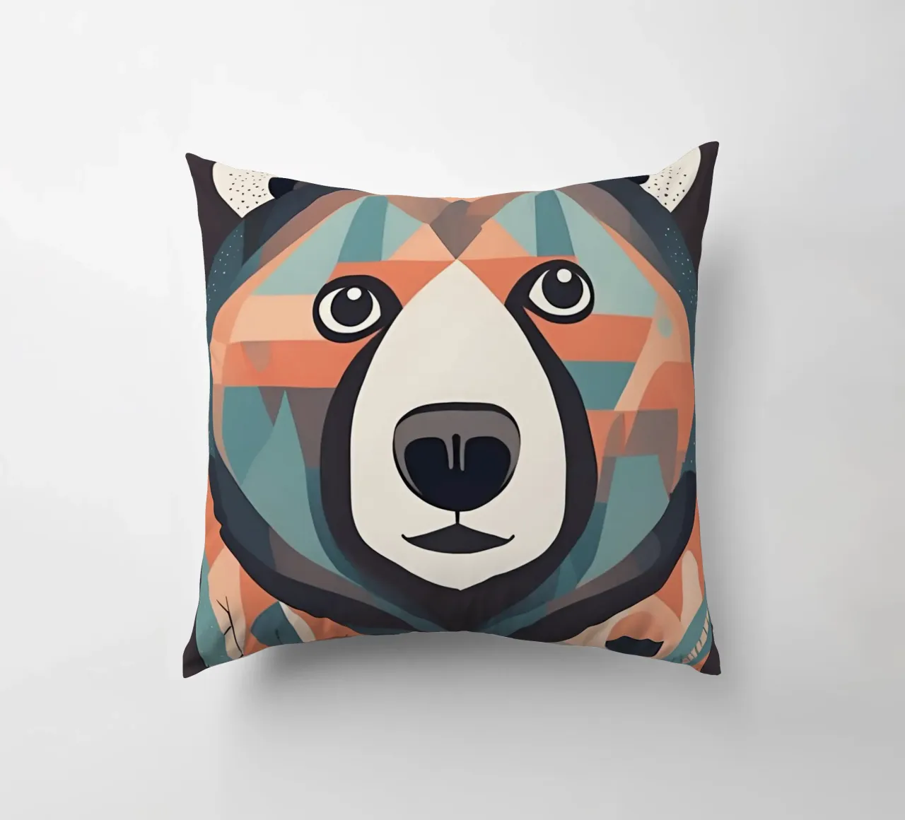 "Grizzly geometrico" cuscino da DesignArt