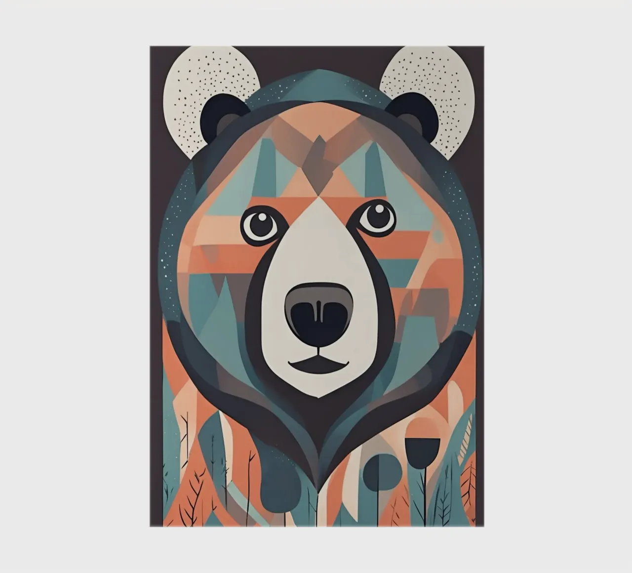 "Geometric Grizzly" notebook by DesignArt