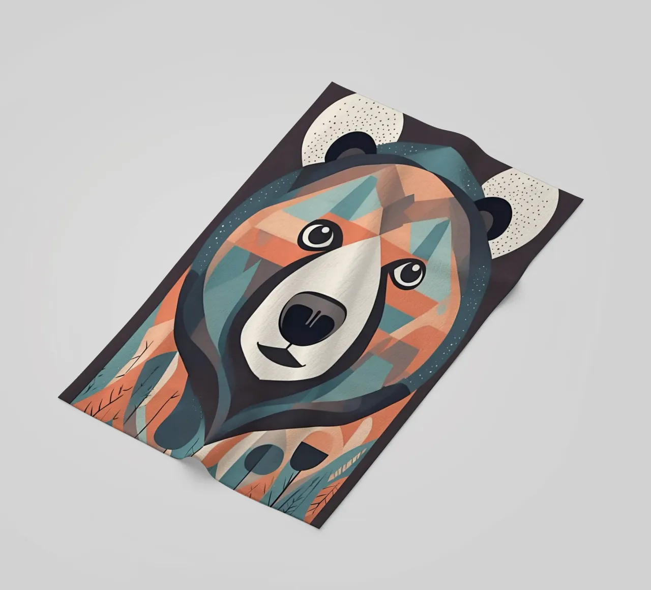 "Grizzly geometrico" telo mare da DesignArt