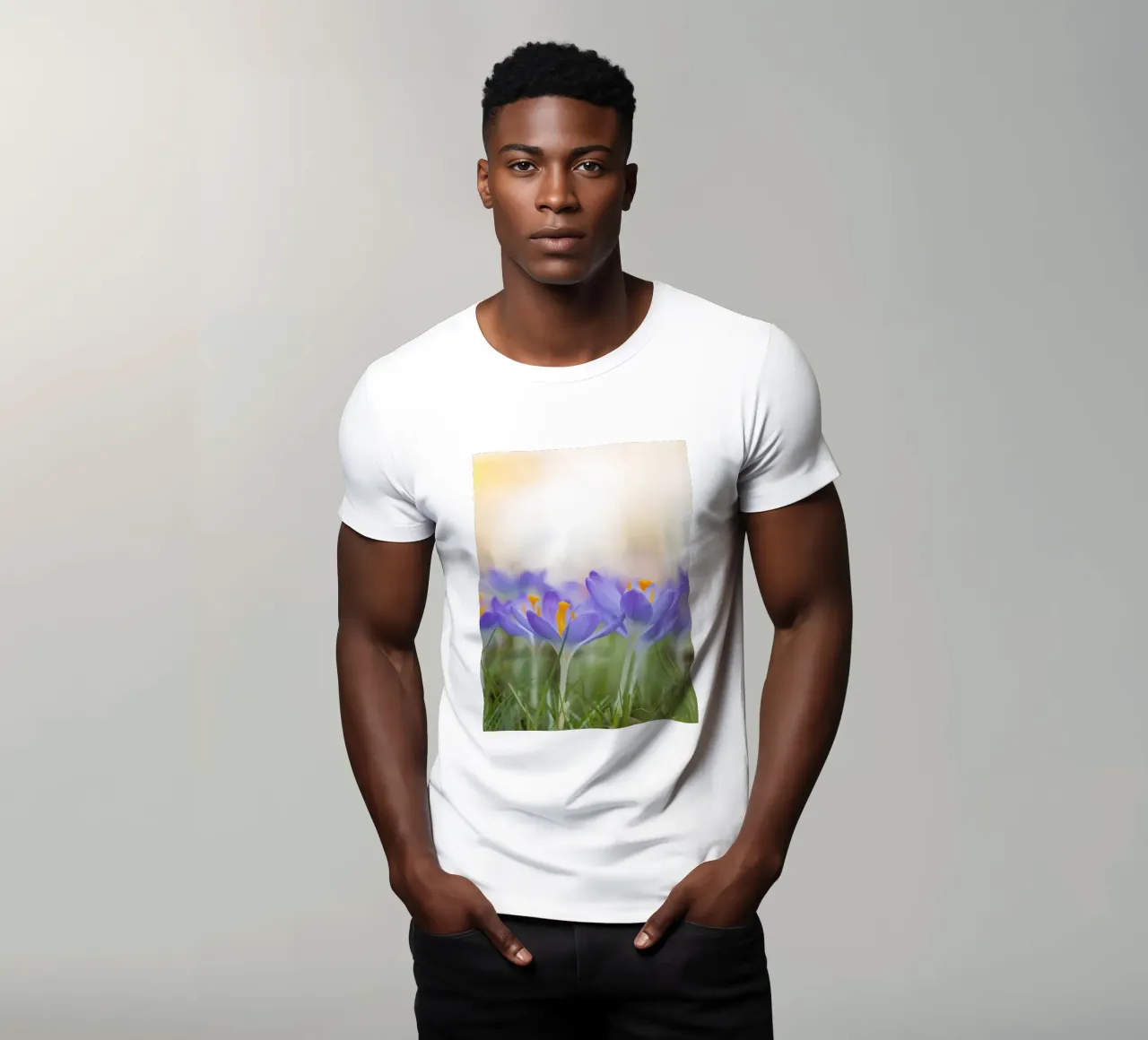 Lila Krokusse T-Shirt von Curious Collections by Marielle Leenders
