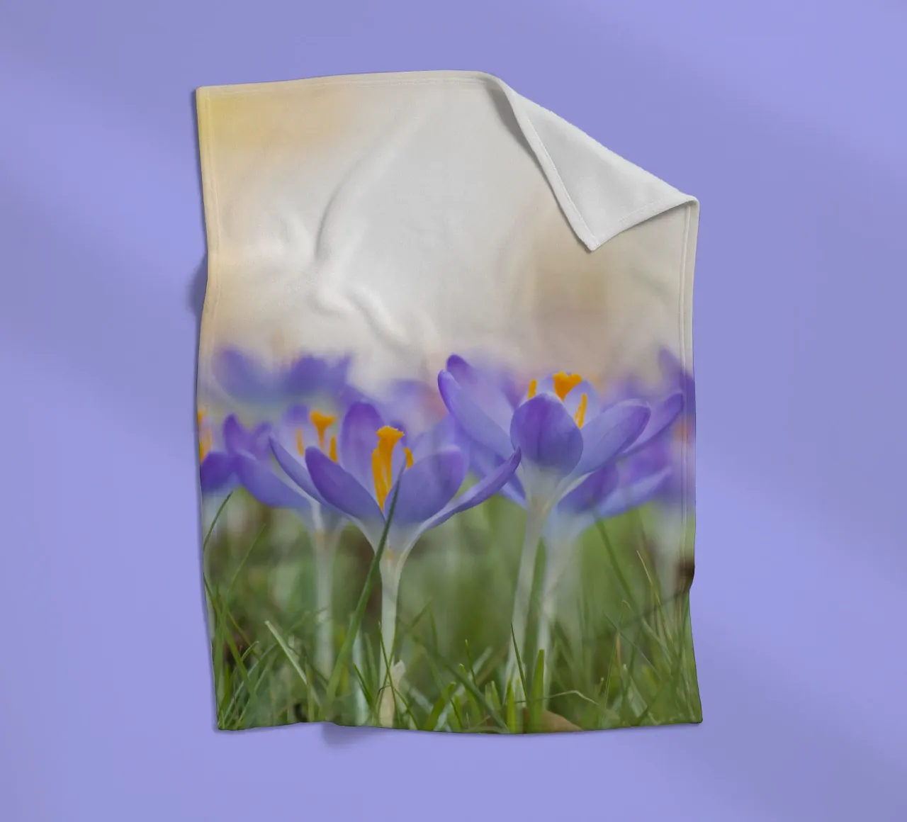 Crocus mauves plaid polaire de Curious Collections by Marielle Leenders