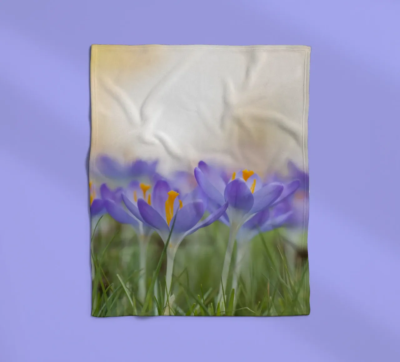 Crocus mauves plaid polaire de Curious Collections by Marielle Leenders