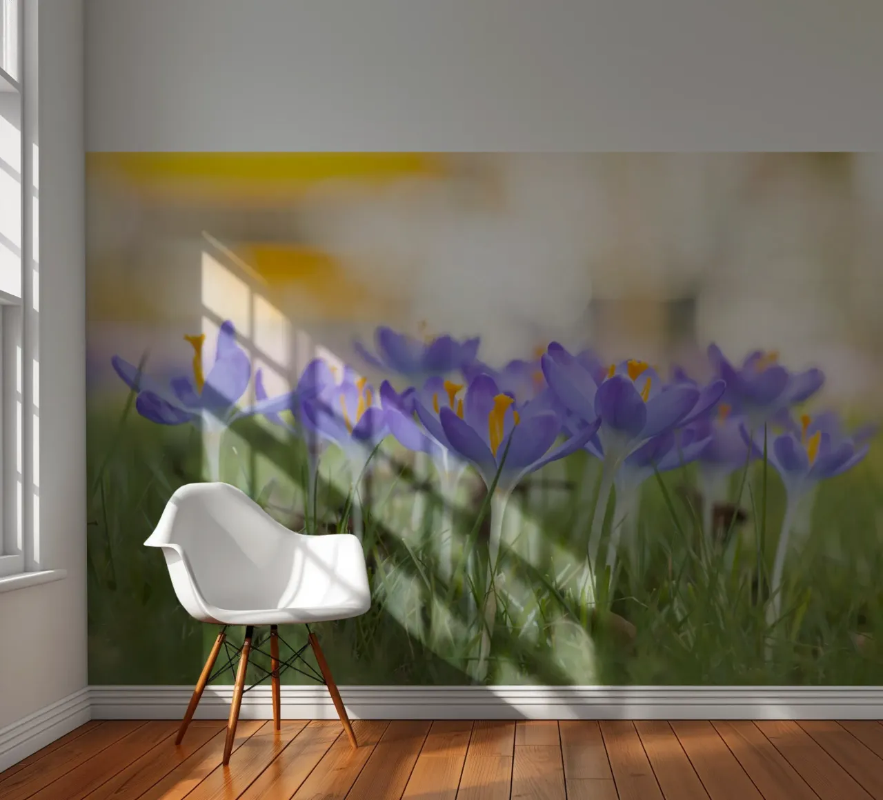 Purple Crocuses photo wallpaper by Curious Collections by Marielle Leenders